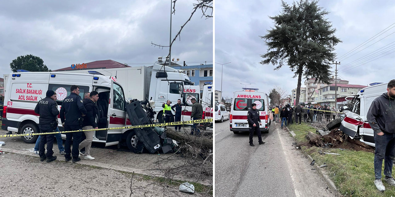Ambulans ile kamyon çarpıştı: 1 ölü, 3 yaralı