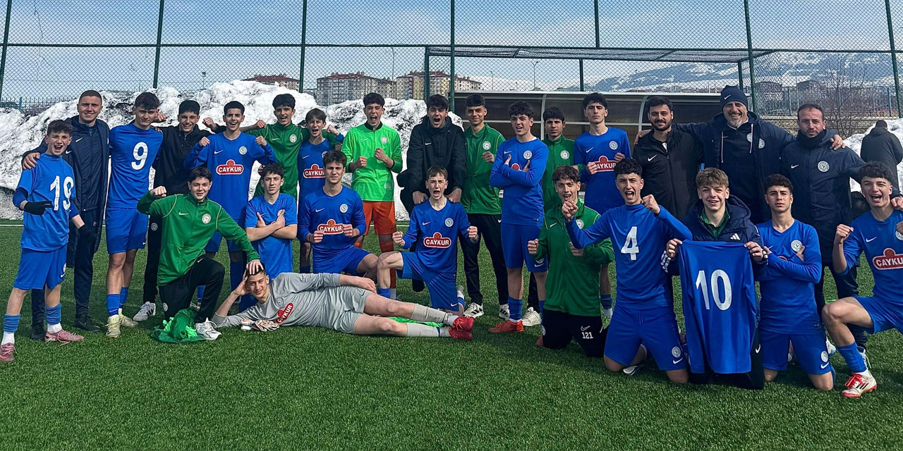 Çaykur Rizespor U15, sezonu Erzurum’da 3 golle kapattı