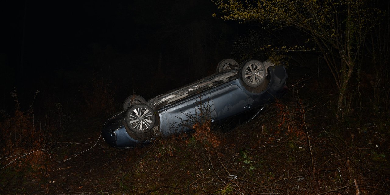 Samsun'da şarampole devrilen otomobildeki 7 kişi yaralandı