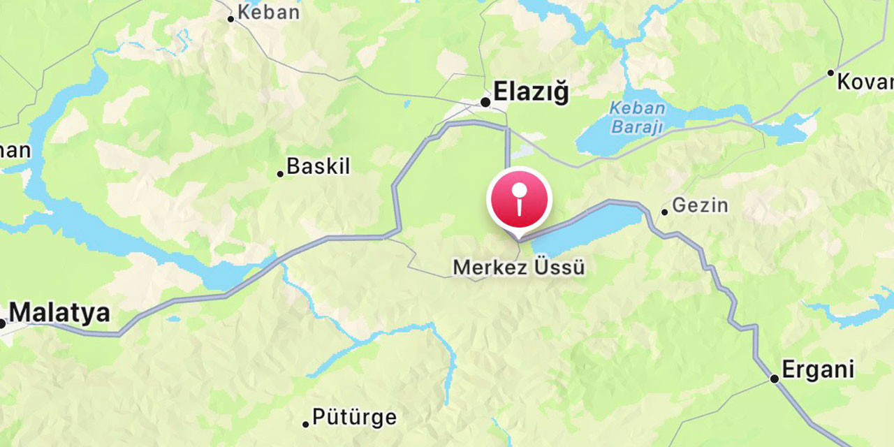 Elazığ'da 4,3 Büyüklüğünde Deprem
