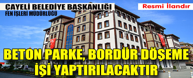 Beton Parke, Bordür Döşeme İşi Yaptırılacaktır