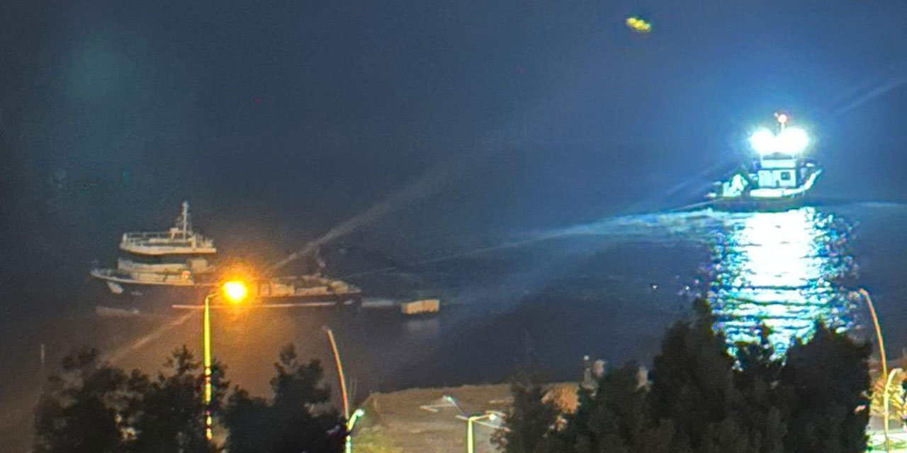 Rize'de balıkçı teknesi karaya oturdu