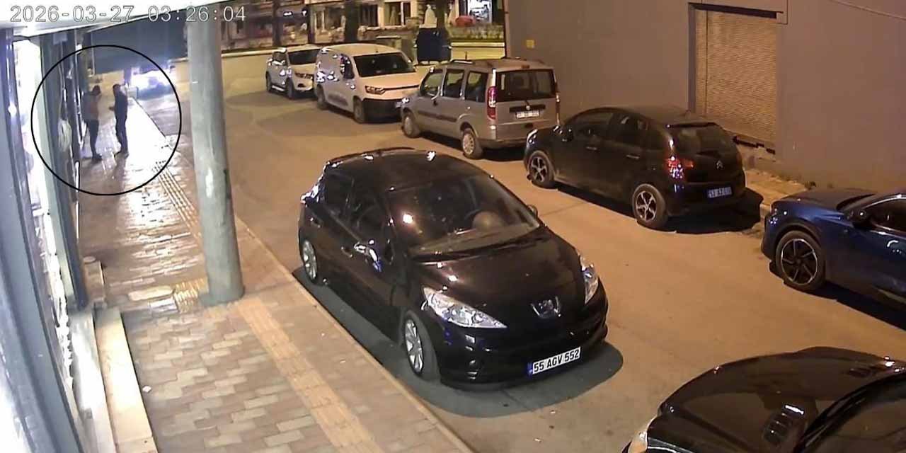 Kendisini darbeden kişiyi tabancayla vurup ağır yaraladı; olay kamerada