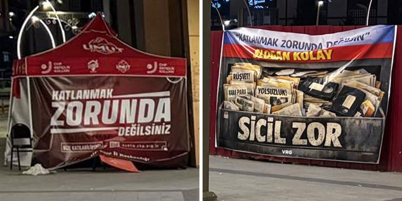 Rize Meydanı’nda Pankart Düellosu: CHP’ye "VRG" İmzalı Gönderme!
