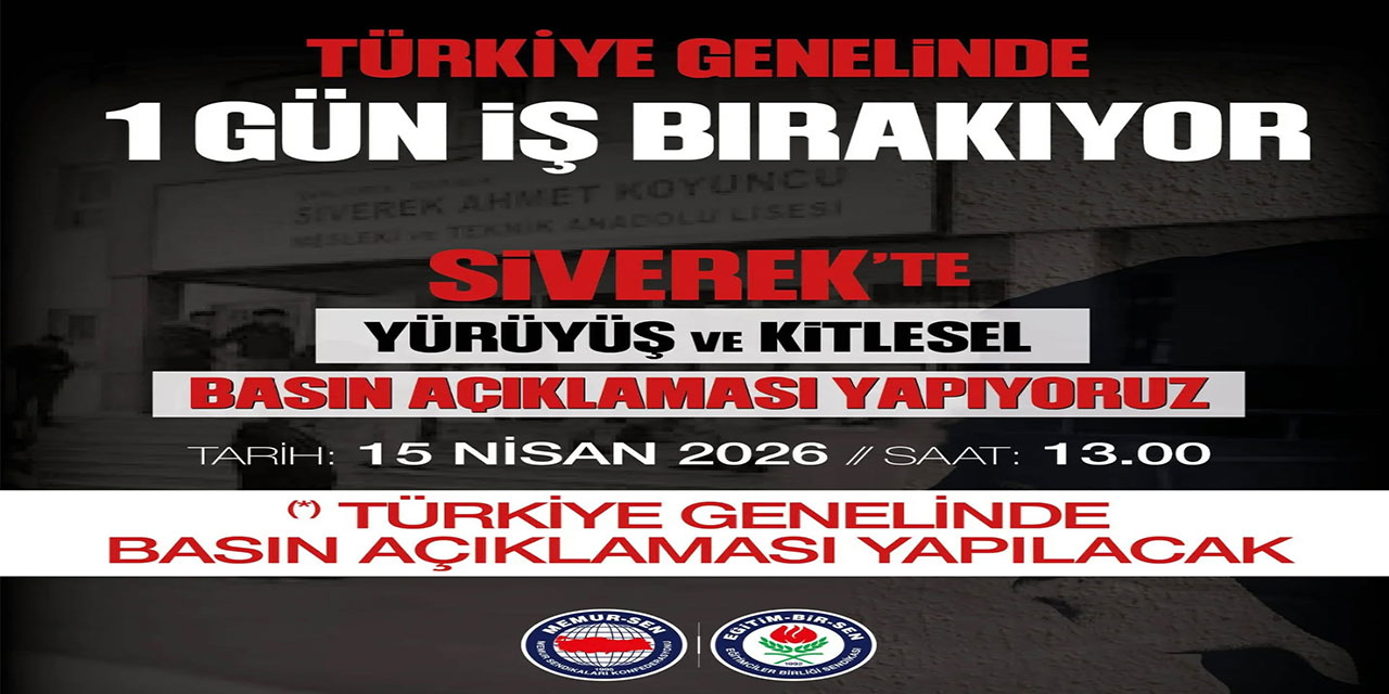Eğitim-Bir-Sen'den tüm okullarda bir gün süreyle iş bırakma kararı