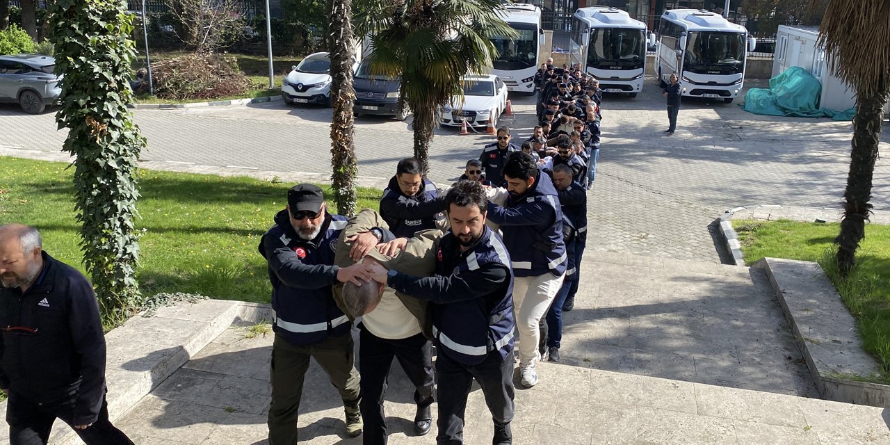Samsun merkezli 3 ilde suç örgütü operasyonu; 25 gözaltı