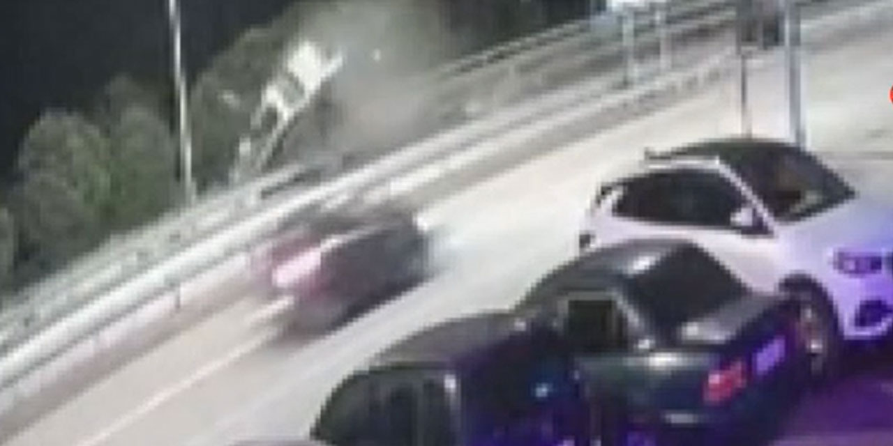 Trabzon'daki kazada araç böyle takla attı: 3 yaralı