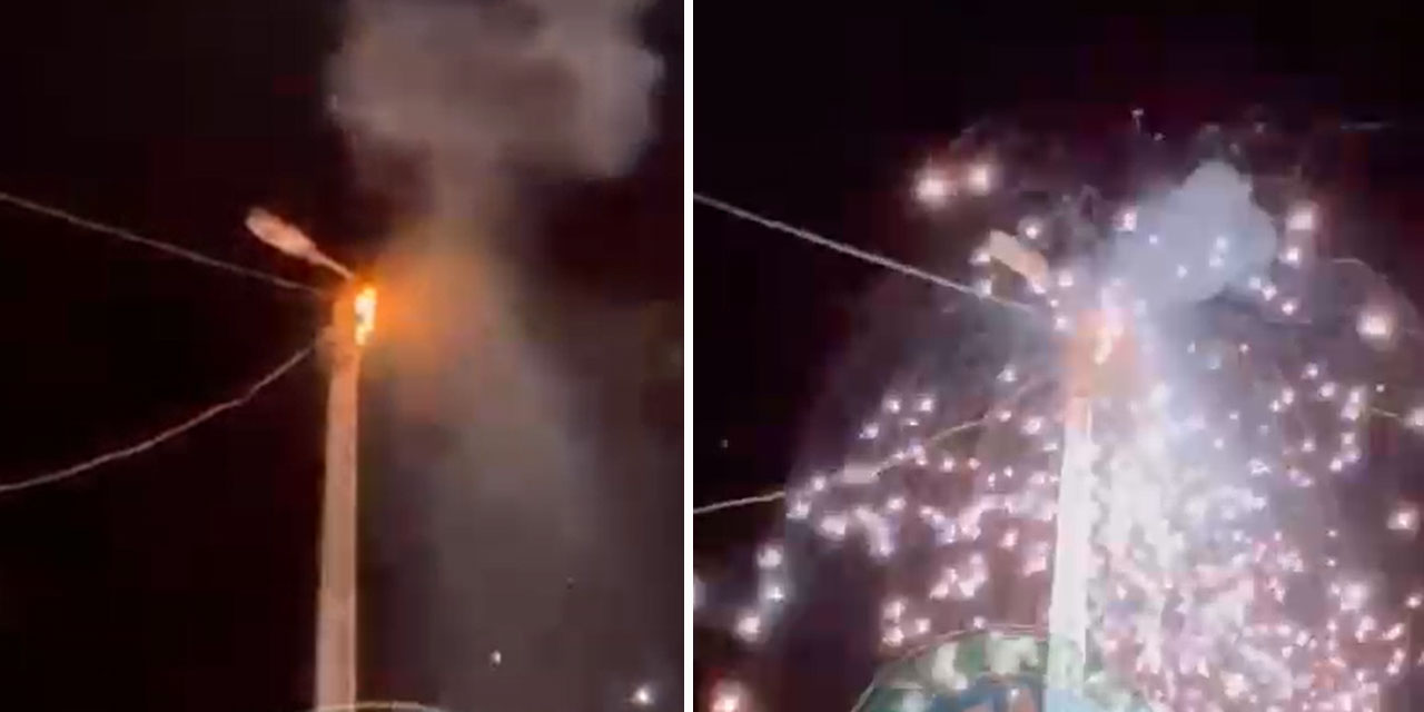 Rize’de Elektrik Direğinde Korkutan Patlama