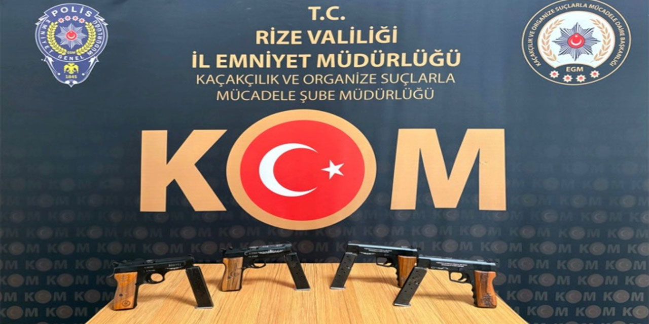 Rize'de Silah Operasyonu: 16 Gözaltı, 1 Tutuklama