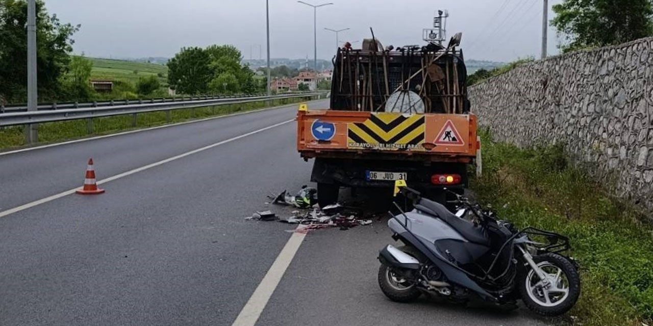 Samsun'da kamyonete arkadan çarpan motosikletin sürücüsü öldü