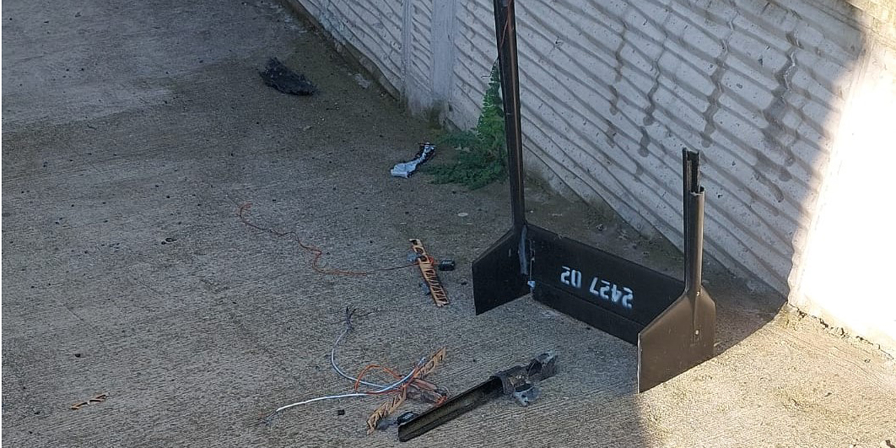 Samsun'da sokağa insansız hava aracı düştü
