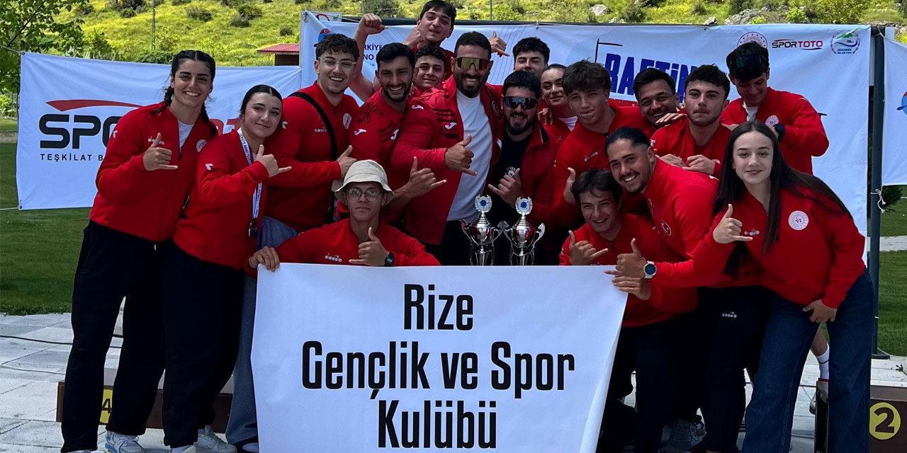 Rize Gençlik ve Spor Kulübü’nden Türkiye Rafting Şampiyonası’nda 5 Kategoride Şampiyonluk
