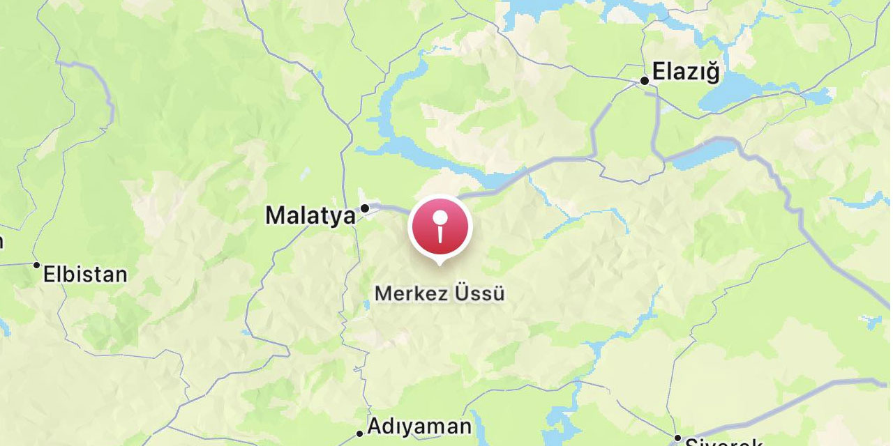 Malatya'da 5,6 büyüklüğünde deprem