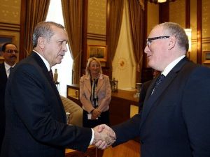 Cumhurbaşkanı Erdoğan, Tımmermans Ve Avramopulos’u Kabul Etti