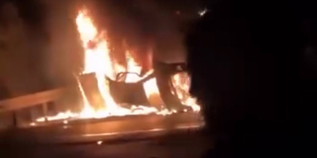 Takla atan otomobil, alev aldı: 2 ölü, 3 ağır yaralı