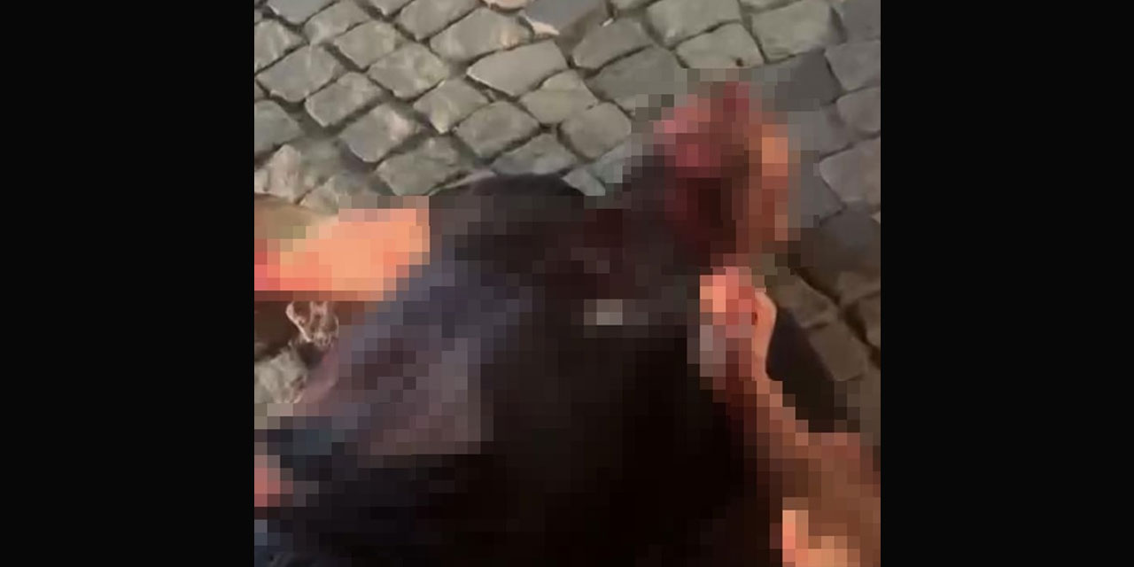 Husumetli olduğu akrabasının boğazını kesip kahvehanenin önüne attı