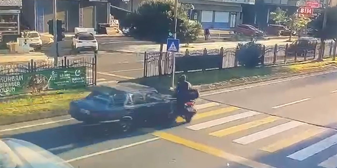 Trabzon'da otomobilin çarptığı motosiklet sürücüsü tedavi altına alındı