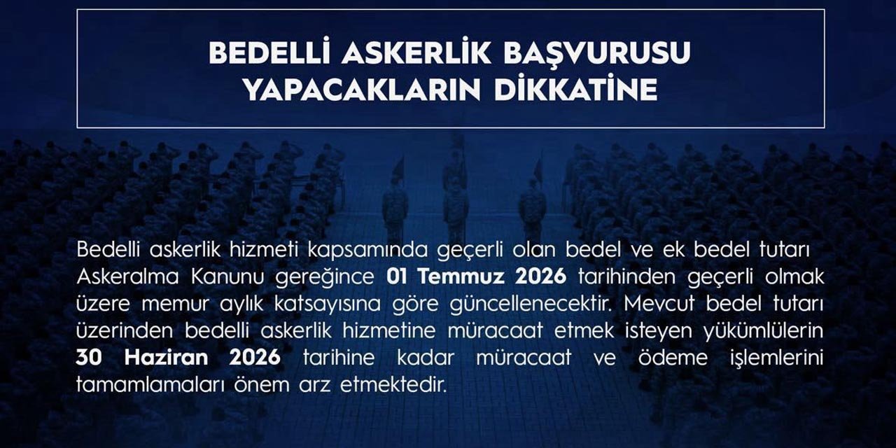 MSB'den 'bedelli askerlik tutarı' açıklaması