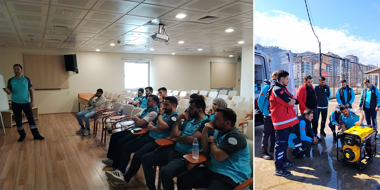 Rize'de UMKE personeline yönelik eğitim düzenlendi