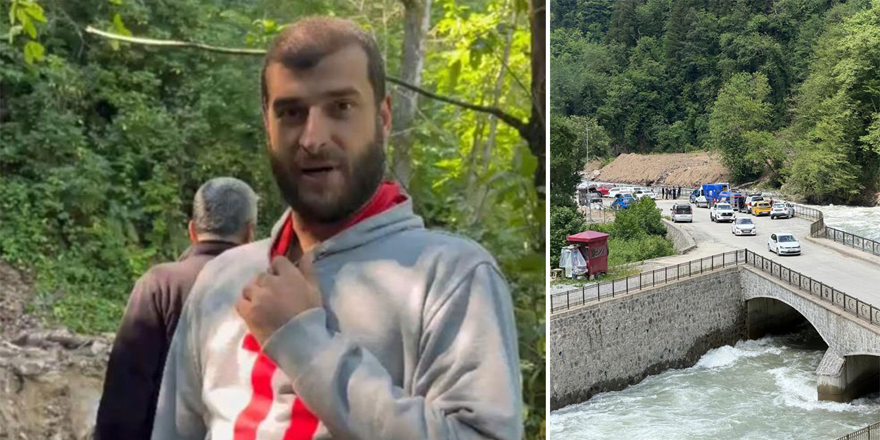 Rize'de eşyaları dere kenarında bulunan şahıs için arama çalışması başlatıldı
