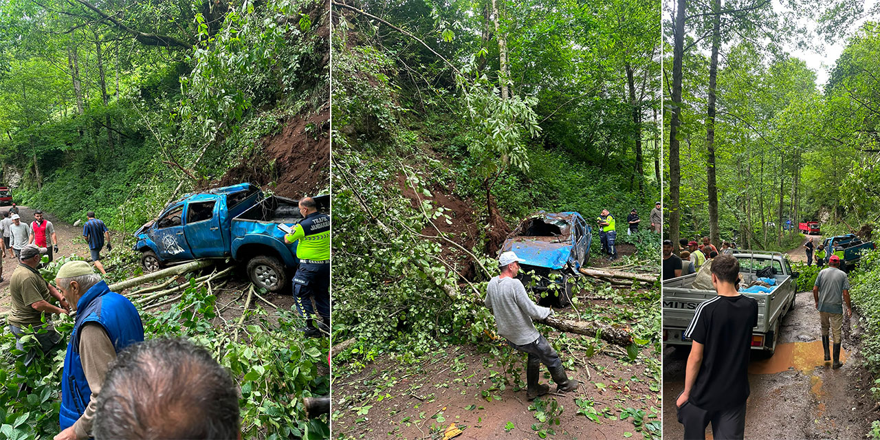 Rize’de uçuruma yuvarlanan kamyonetteki karı koca hayatını kaybetti