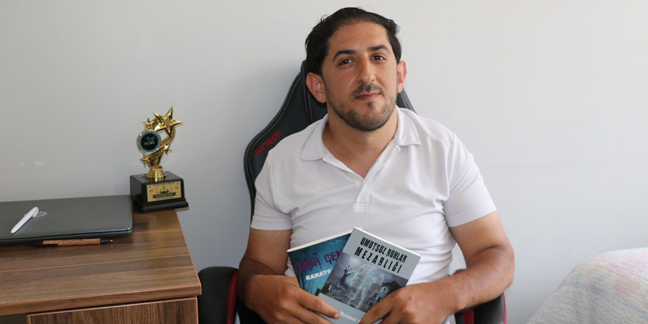 Rize'de üç kitap yazan serebral palsili Aksüt, çalışmalarına devam ediyor