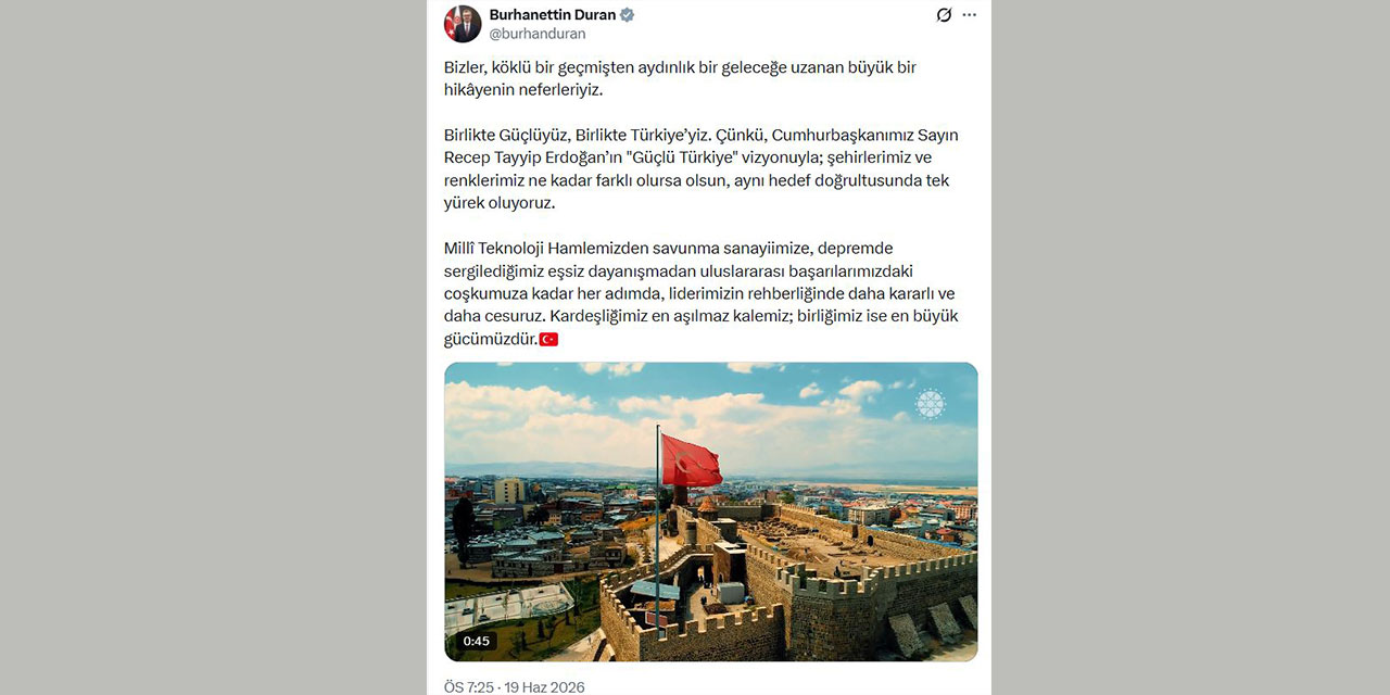İletişim Başkanı Duran: Birlikte güçlüyüz, birlikte Türkiye’yiz