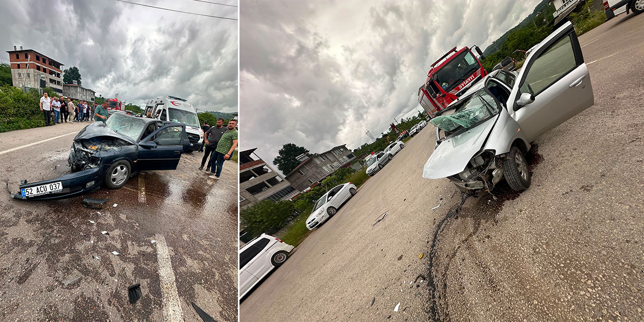 Ordu'da iki otomobil çarpıştı: 5 yaralı