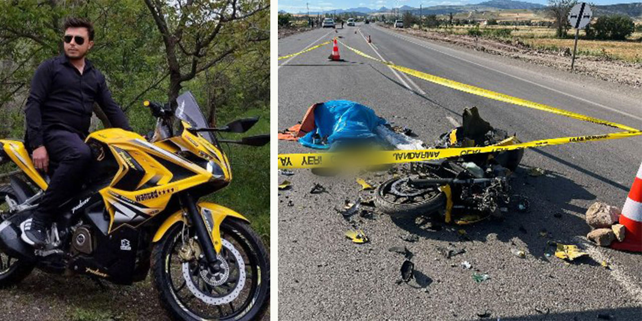 Çorum'da kamyona çarpan motosikletin sürücüsü öldü