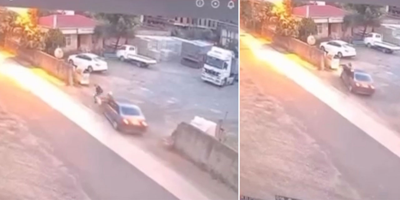 Artvin'de otomobilin 2 yaya ve 1 köpeğe çarptığı kaza kamerada