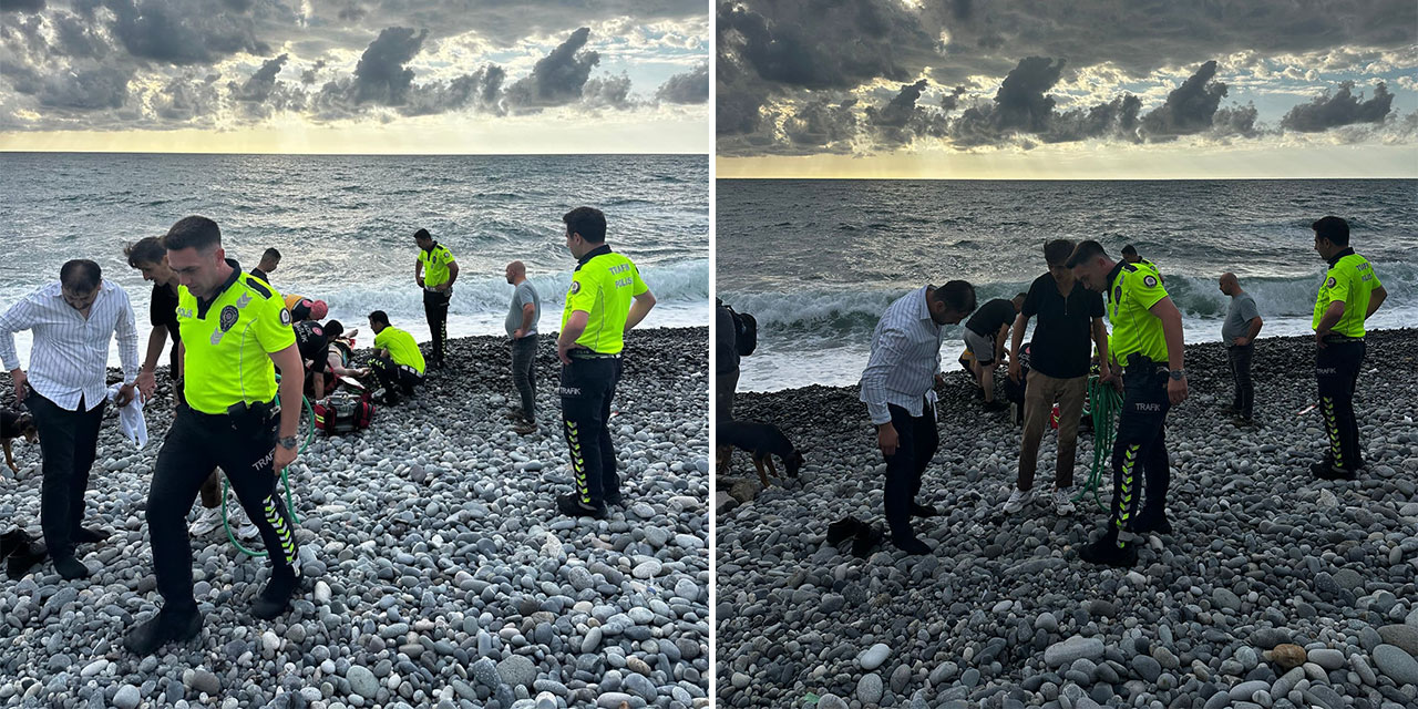 Boğulma tehlikesi geçiren asteğmen, polislerin yardımıyla kurtarıldı