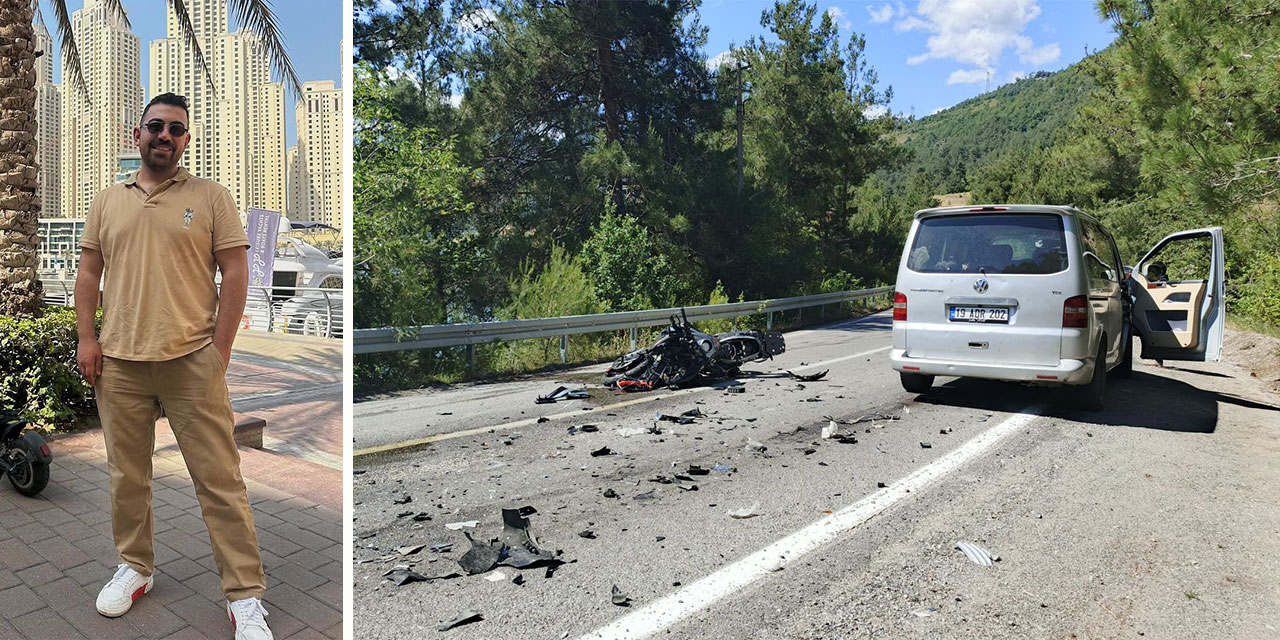 Minibüsle çarpışan motosikletin sürücüsü öldü