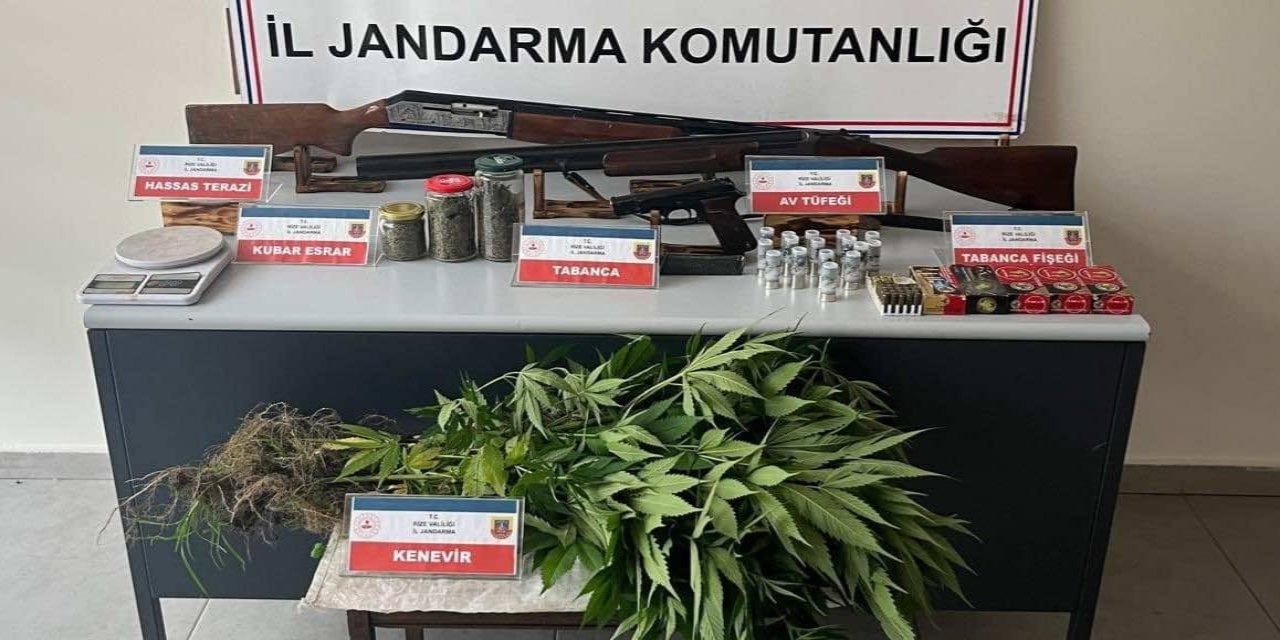 Rize’de Operasyon: Uyuşturucu ve Silah Ele Geçirildi