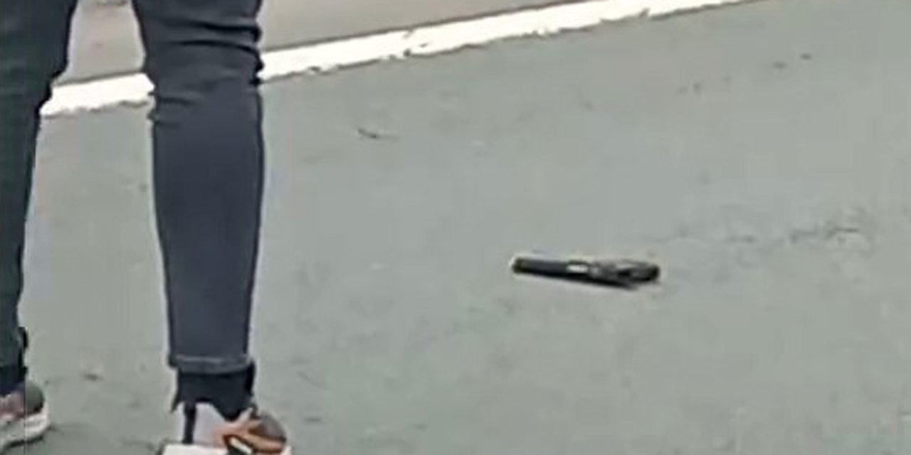 Rize'de yol ortasında tabanca bulundu