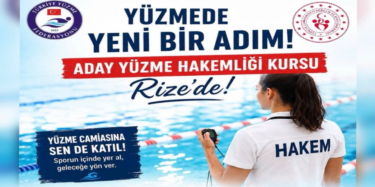 Rize’de Aday Yüzme Hakemliği Kursu Açılıyor!