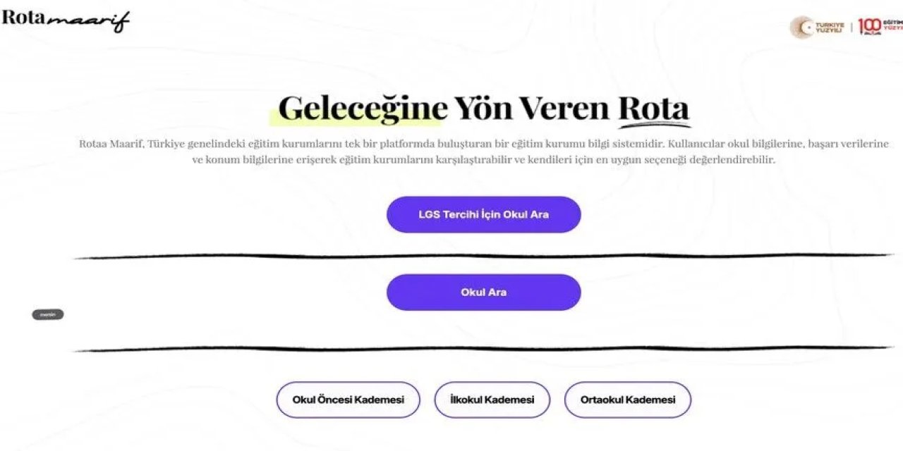 LGS tercih sürecinde öğrencilere rehber olacak "Rota Maarif" erişime açıldı