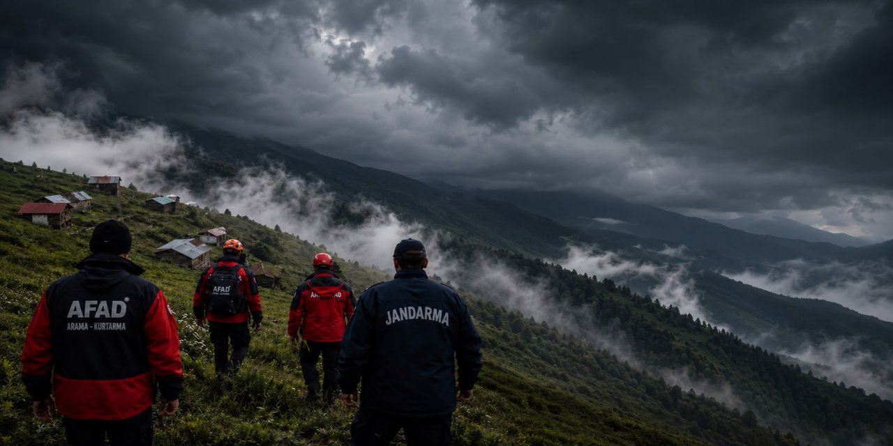 Rize'de yaylada kaybolan 3 yabancı uyruklu kişi için arama çalışması başlatıldı