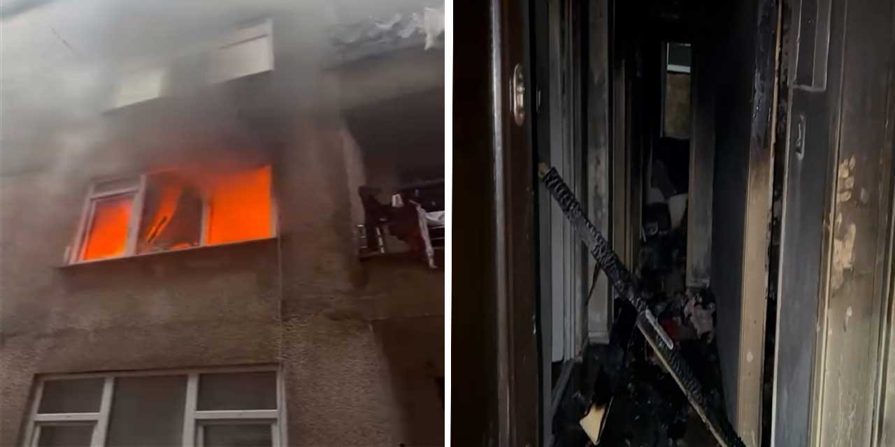 Yangın çıkan dairede alevler, ekipler ayrıldıktan 3 saat sonra yeniden canlandı