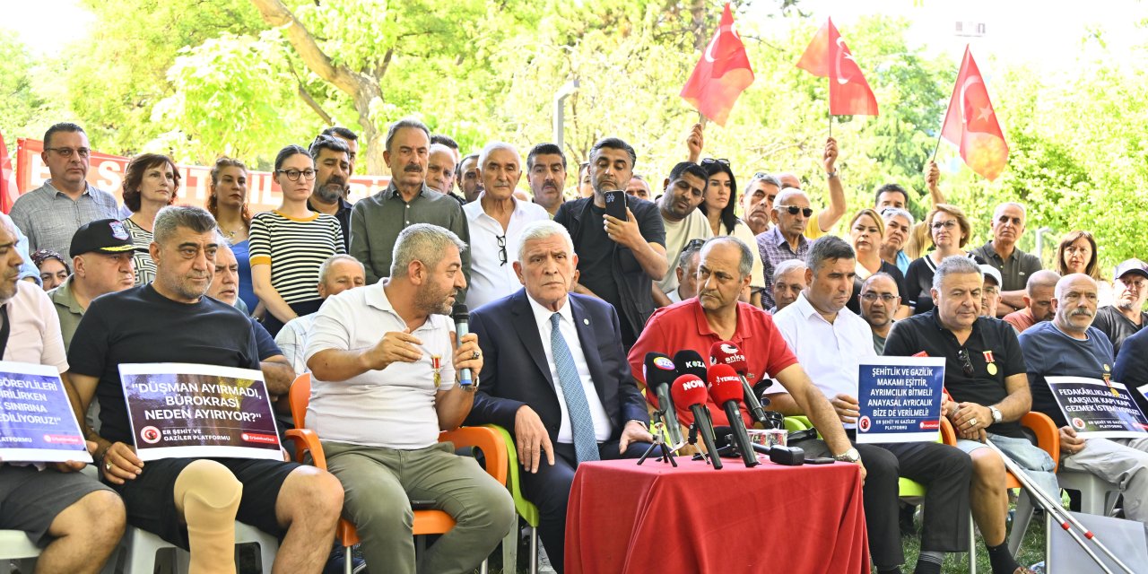Dervişoğlu'ndan şehit aileleri ile gazilerin oturma eylemine destek