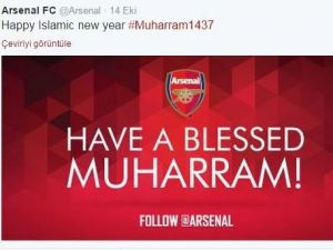 Arsenal’den "Hicri Yılbaşı" Paylaşımı