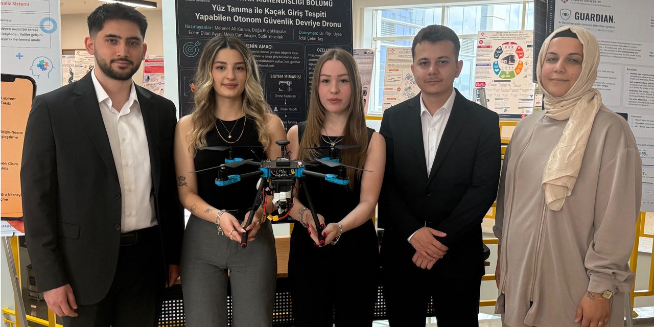 Üniversite öğrencilerinden, yüz tanıma özellikli devriye dronu