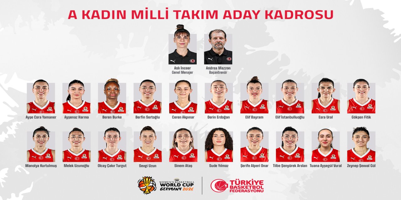 A Milli Kadın Basketbol Takımı'nın 2026 Dünya Kupası aday kadrosu açıklandı
