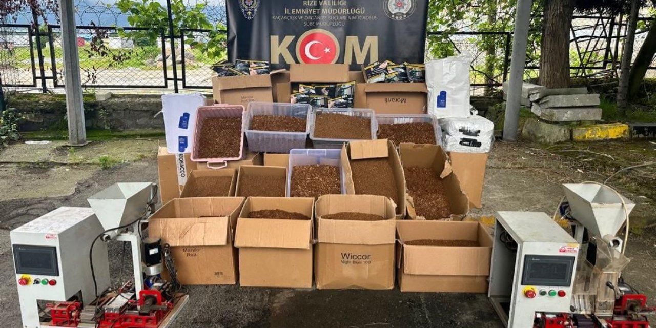 Rize'de Kaçakçılıkla Mücadelede Çok Sayıda Muhtelif Malzeme Ele Geçirildi