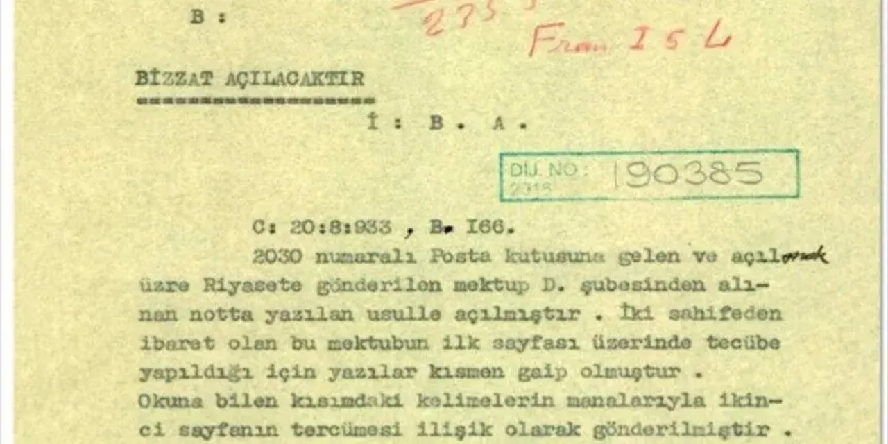 MİT gizli yazışmaların deşifre edilmesine ilişkin tarihi belgeyi paylaştı