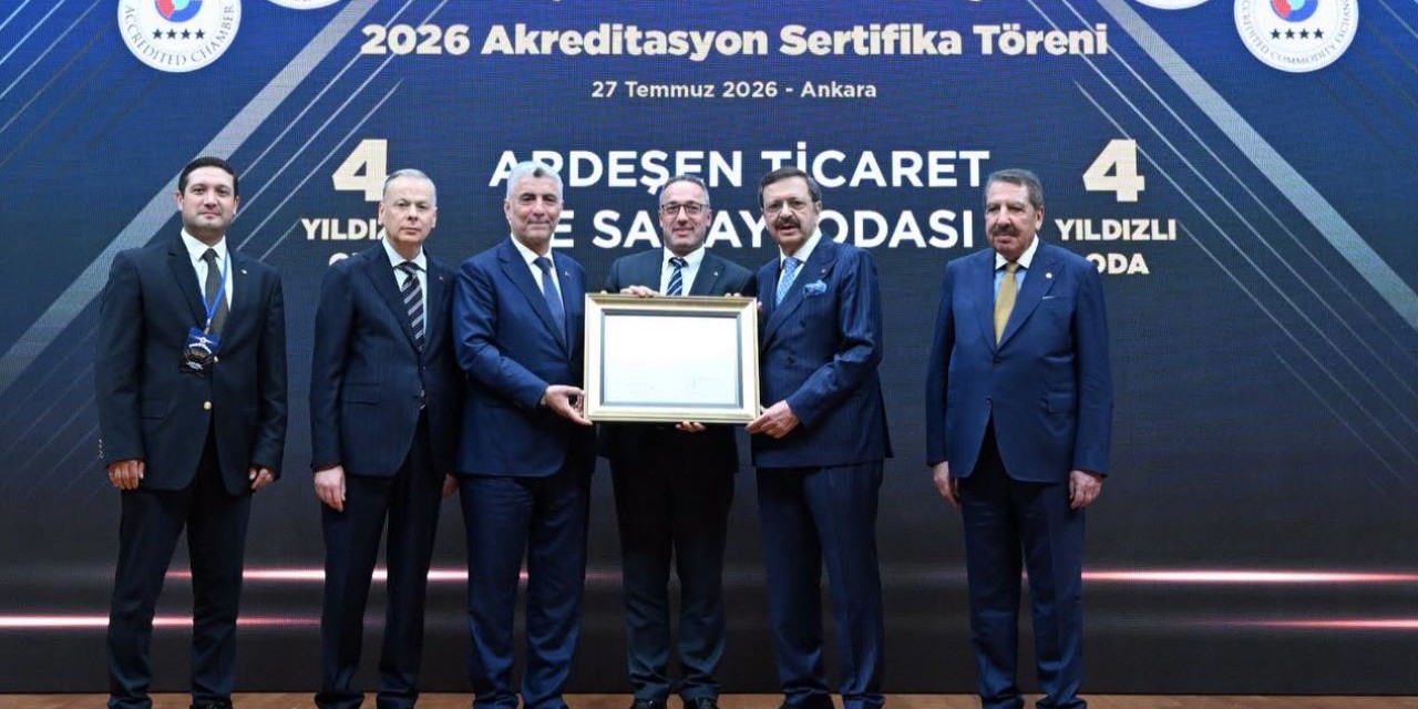 Ardeşen TSO Akreditasyon Sertifikasını Aldı