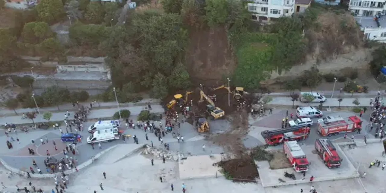 Büyükçekmece'de toprak kayması; arama-kurtarma çalışmaları tamamlandı