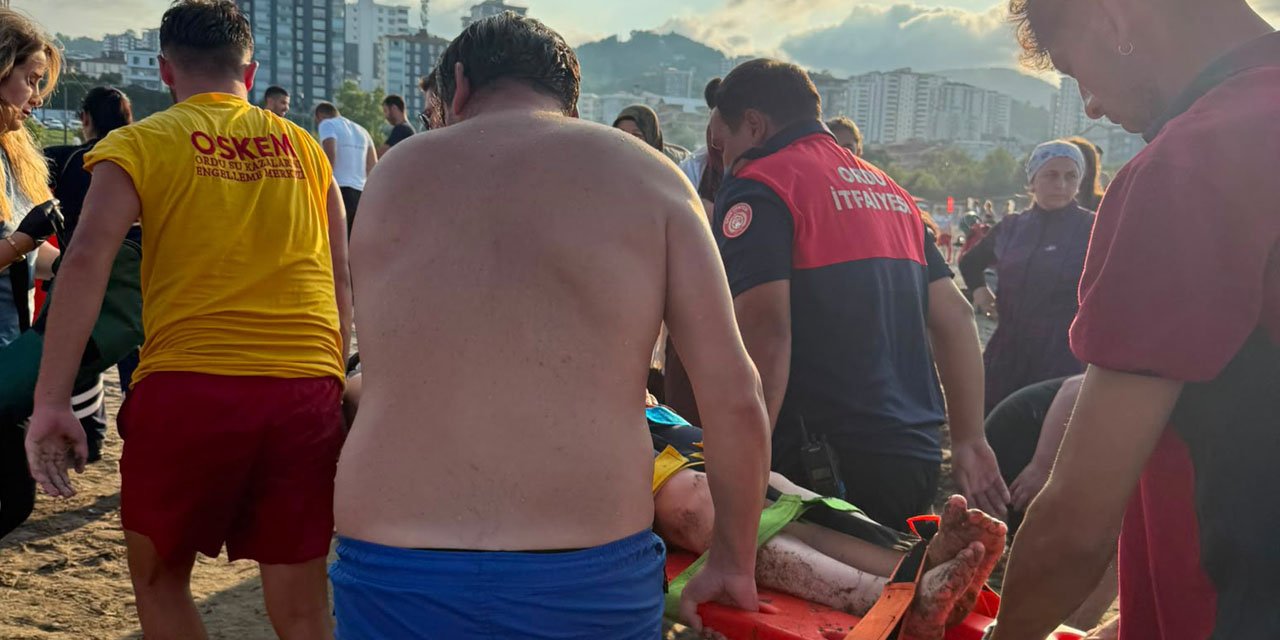 Ordu'da boğulma tehlikesi geçiren kadın kurtarıldı