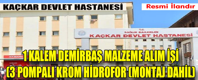 1 Kalem Demirbaş Malzeme Alım İşi