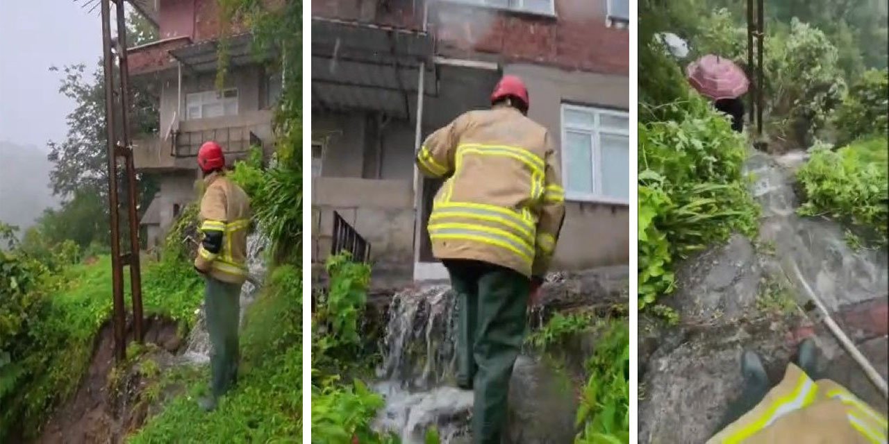 Çayeli’nde mahsur kalan 2 kişi kurtarıldı