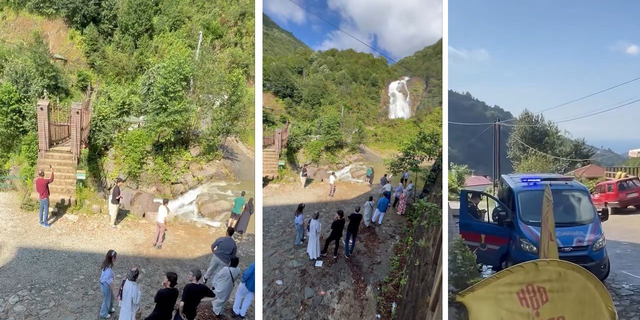 Ağaran Şelalesinde kaza: Merdivenden düşen turist yaralandı